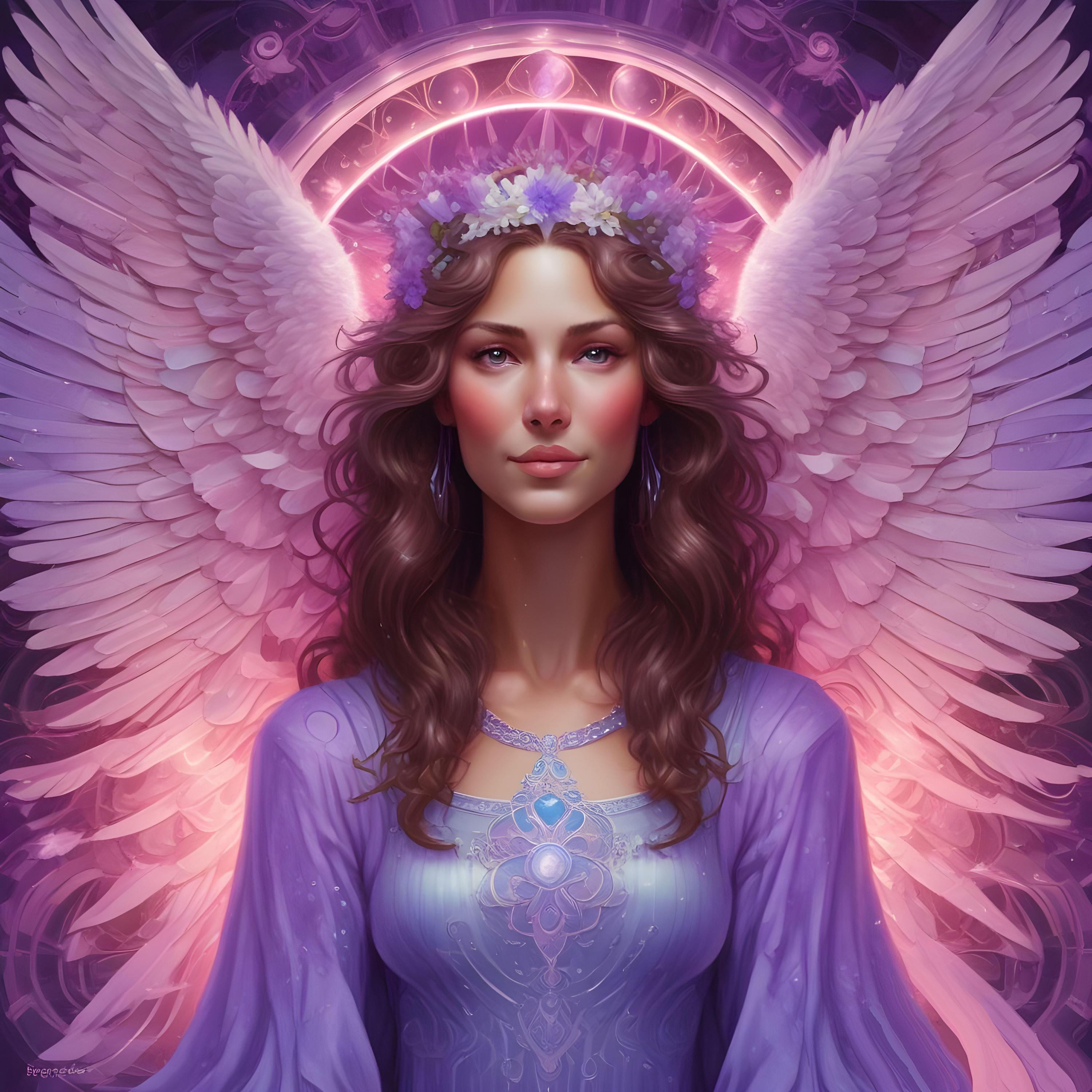Archangel Zadkiel Art: Angel of Mercy, Forgiveness (digital Art