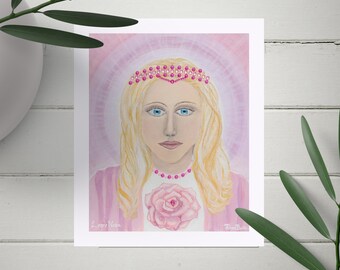 Lady Nada Art Print: Ascended Master Altar Decor (5x6")