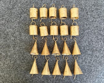 Farmhouse Bells, 20 Small Metal Accents for Wreaths and Wind Chimes