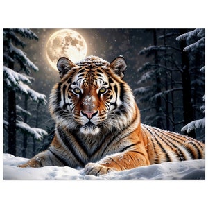 Siberian Tiger Poster, Tiger Wall Art, Tiger Premium Matte Paper Poster