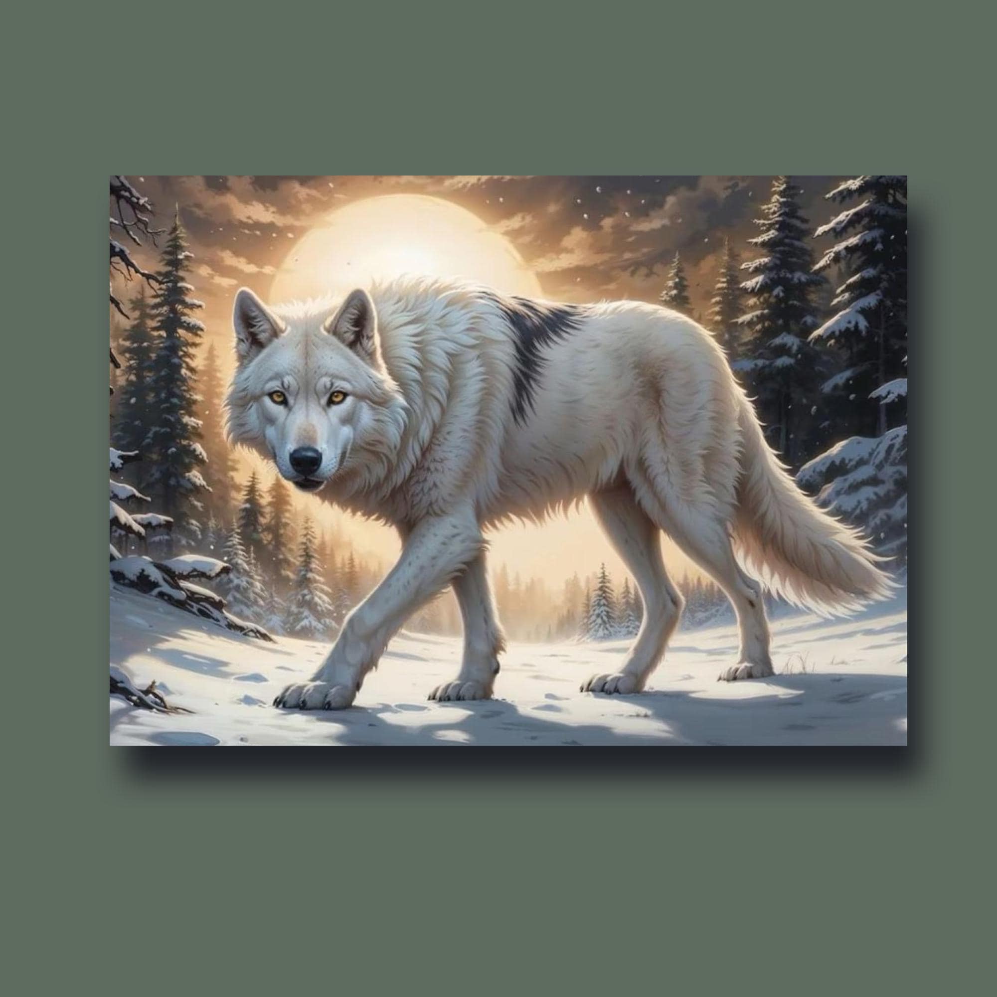 Alaskan Wolf Wall Art, Alaskan Wolf Poster, Wolf Premium Matte Paper Poster