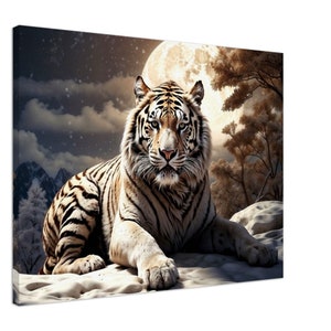 Siberian Tiger Canvas Print: Wildlife Wall Art