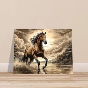 English Thoroughbred Horse Poster, Horse Premium Matte Paper Poster