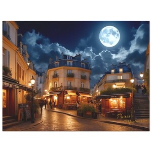 Poster di carta opaca premium di Parigi Montmartre, Parigi