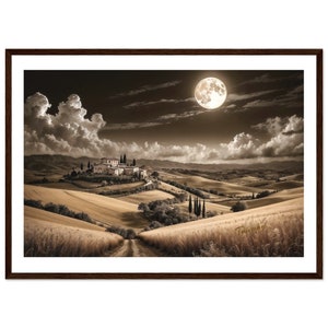 Tuscany Landscape Framed Poster: Italian Art Decor