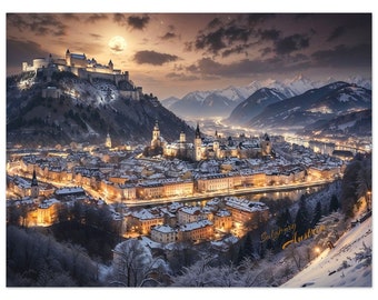 Salzburg Austria  Wall Art, Salzburg Art Decor, Salzburg Premium Matte Paper Poster