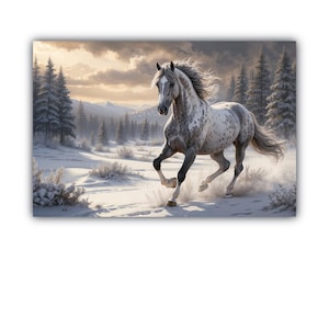 Appaloosa Pferd Poster, Appaloosa Pferd Wandkunst, Pferd Premium Matte Papier Poster