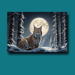 Lynx Wild Cat Poster, Lynx Wall Decor, Lynx Wall Hanging, Lynx Premium Matte Paper Poster