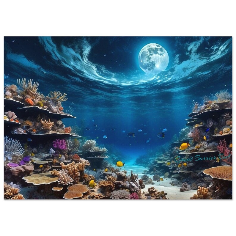 Great Barrier Reef, Art Decor, Great Barrier Reef Premium Matte Paper ...
