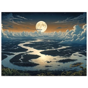 Parco nazionale delle Everglades, decorazioni artistiche delle Everglades, poster in carta opaca premium delle Everglades, Florida