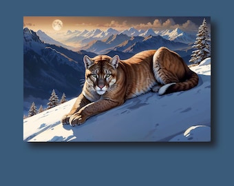 Cougar Poster, Cougar Premium Matte Paper Poster