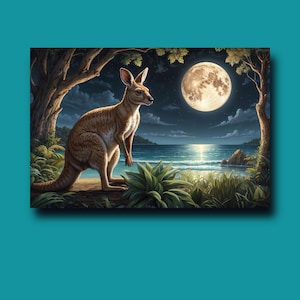 Antilopine Kangaroo Poster, Kangaroo Wall Art, Kangaroo Premium Matte Paper Poster