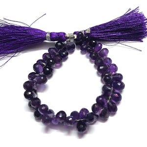 1 Strand Natural Amethyst Teardrop Faceted 4x6-5x7mm/6x9-7x10mm Beads 7&quot;inch, Natural Amethyst Teardrop Jewellery Making Beads, Amethyst