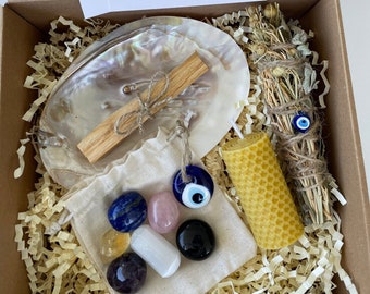 HOUSE PROTECTION Crystals Set, Home Protection Crystals, Tumbled Stones for EMF, Housewarming Gifts Ideas, Protection Healing Crystals Kit
