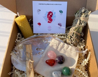 FERTILITY & PREGNANCY Crystals Set, Pregnancy Crystals Set Kit, Pregnancy Boost Stones, Pregnancy Crystals, Fertility Support Crystal Set