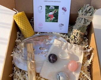 Grief, Loss Crystal Set, Bereavement Crystal Kit, Mourning Crystal Kit, Healing Crystals for Grief and Loss, Pregnancy Loss Crystals, Gift
