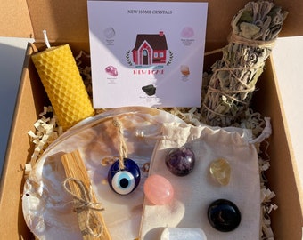 NEW HOME Crystals Set, Healing Crystals for New Home, New Home Gift Set, New Home Crystal Kit, New Home Gift Idea, Metaphysical Crystals