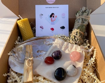 New Mother Crystals, Crystals For New Moms, Healing Crystals Set Kit, Gift for Mother’s, Mother’s Day Gift, Babyshower Gift, New Mummy Gift