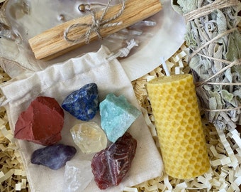 Chakra Crystal Set, 7 Chakra Stones, Chakra Set, Chakra Stone Set, Crystal Chakra Set, Chakra Crystals, Starter Crystals Kit, Meditation