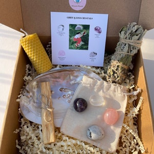 Grief, Loss Crystal Set, Bereavement Crystal Kit, Mourning Crystal Kit, Healing Crystals for Grief and Loss, Pregnancy Loss Crystals, Gift