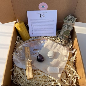 Full Moon Crystals Kit, Full Moon Crystal Set, Full Moon Set, Crystals of Full Moon, Full Moon Crystals, Full Moon Ritual Kit, Gemstone Gift