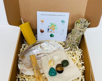 Abundance, Prosperity, Good Luck Crystals Set, Money Crystals Set, Healing Crystals for Manifesting Money, Abundance Crystals, Citrine Kit