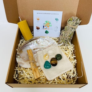 Abundance, Prosperity, Good Luck Crystals Set, Money Crystals Set, Healing Crystals for Manifesting Money, Abundance Crystals, Citrine Kit