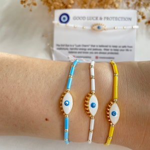 Bransoletka Złego Oka, Amulet Bransoletka Złego Oka, Bransoletka na Szczęście, Bransoletka Ochronna, Biżuteria Duchowa, Prezent Urodzinowy, Biżuteria Złego Oka