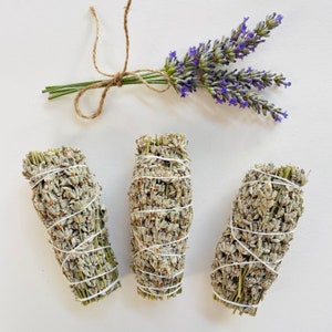 Lavender Smudge Stick, Lavender Smoke Cleansing Smudge Stick, Home Spiritual Cleanse, Lavender Bundle Incense, Healing Herb