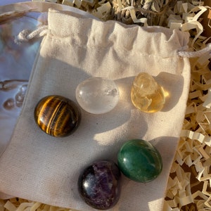 Arbetsplatskristallset, Arbetsplatshelande kit, Presentset för helande kristaller, Kristallset för arbetsbord, Arbetskristaller, Kit för arbetsenergiskydd bild 3