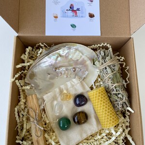 Arbetsplatskristallset, Arbetsplatshelande kit, Presentset för helande kristaller, Kristallset för arbetsbord, Arbetskristaller, Kit för arbetsenergiskydd bild 7