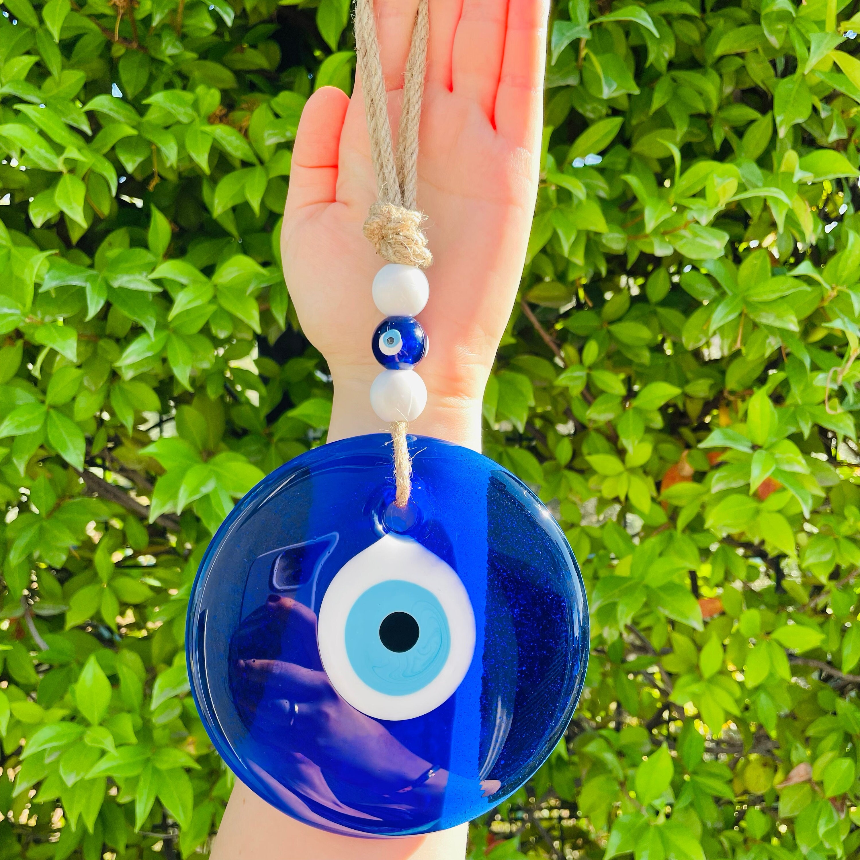 Türkei Nazar Boncuk Wandbehänge perlen Deko Glas Blau Auge Metallic Motiv  Wahlen Amulett Home Geschenk Anhänger für Auto Haus und Büro - .de