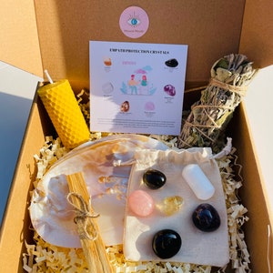Empath Protection Crystals Set, Empath Crystals, Crystals for Empath, The Empath Kit, Healing Crystal Set, Crystal Gift Box, Healing Crystal