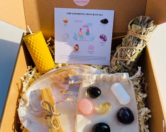 Empath Protection Crystals Set, Empath Crystals, Crystals for Empath, The Empath Kit, Healing Crystal Set, Crystal Gift Box, Healing Crystal