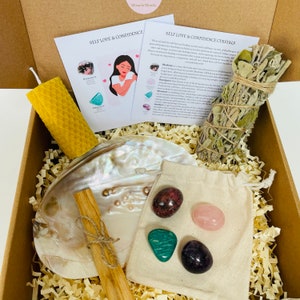 Self Love & Confidence Crystal Set, Crystal Healing Set, Healing Crystal Kit, Healing Stones Set, Self Care Kit, Crystals Gift Set, Crystals image 5