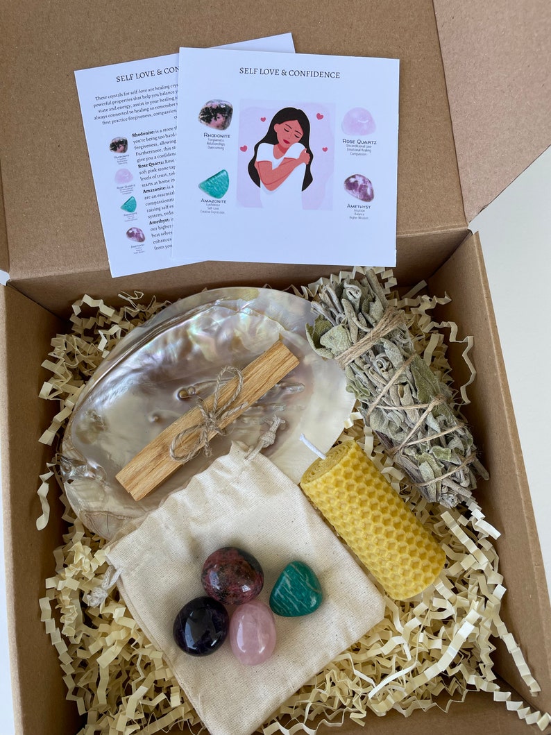 Self Love & Confidence Crystal Set, Crystal Healing Set, Healing Crystal Kit, Healing Stones Set, Self Care Kit, Crystals Gift Set, Crystals image 10