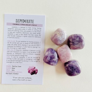 Lepidolite Tumbled Stones, Lepidolite Tumbled Crystals, Small Lepidolite Crystals