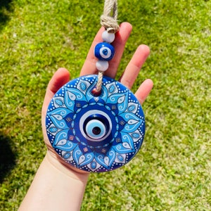 Evil Eye Wall Hanging, Evil Eye Wall Charm, House Protection, Home Decor, New Home Gift Idea, Good Luck, Protection Charm, Baby Shower Gift