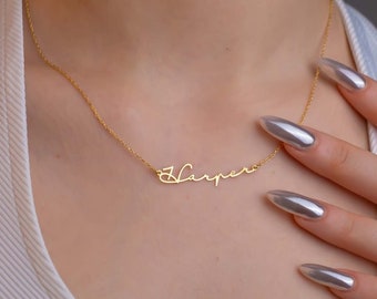 Personalized 14K Solid Gold Name Necklace, Personalized Gifts , Custom Name Necklace, Gift For Mom, Necklace For Mom, Gift for Grandma