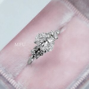 1 CT Oval Engagement Ring, Oval moissanite Unique Design Ring, Oval Cut Diamond Wedding Ring, Anniversary Ring for Women, Promise Gold Ring