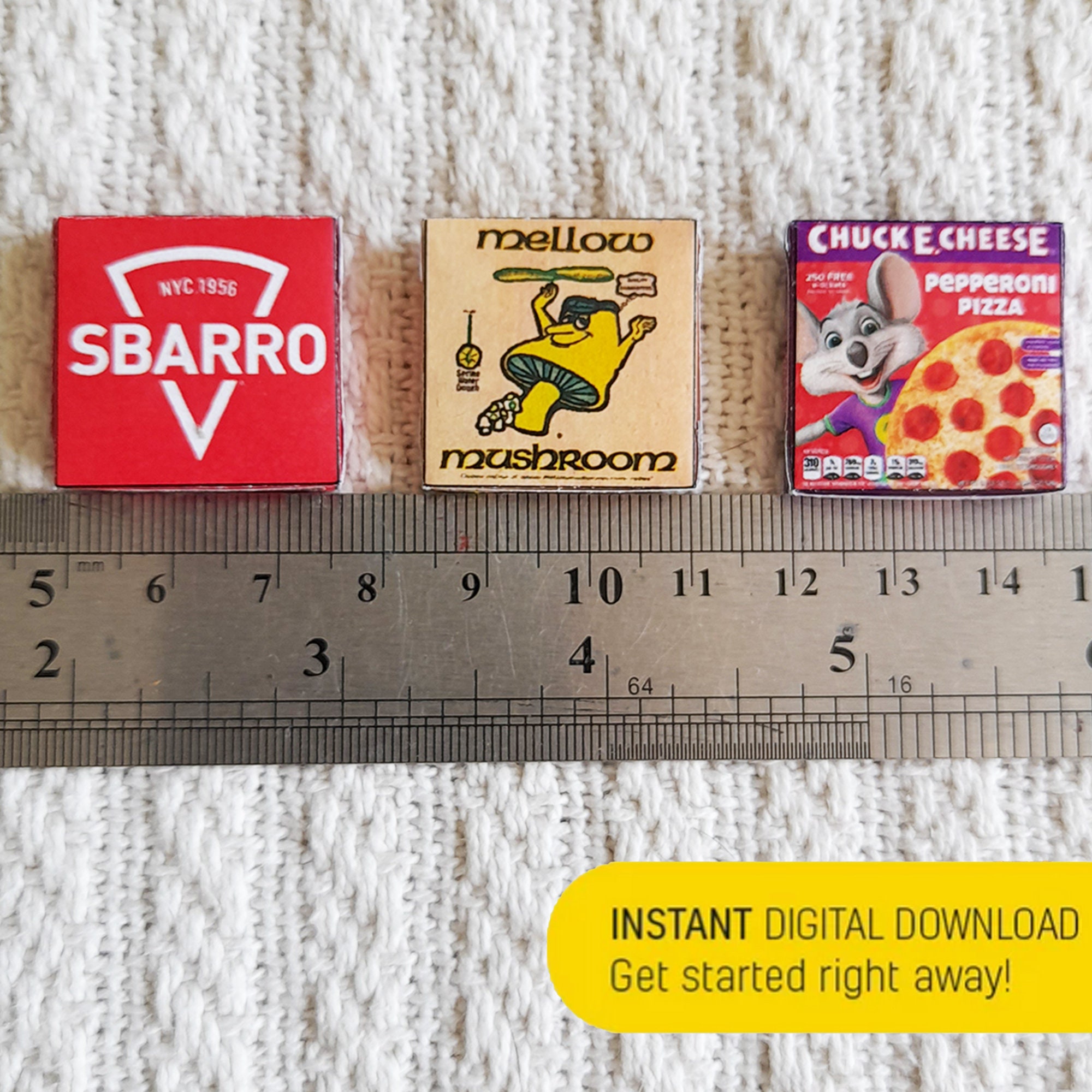 Miniature Pizza Box Template / 6 Style Miniature Pizza Box Etsy Miniature Pizza Box Template / 6 Style Miniature Pizza Box Etsy