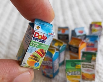 12 Style Miniature Juice Drink Box - PRINTABLE File DOWNLOAD
