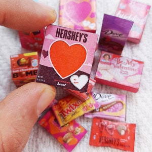 17 Style Miniature Valentines Day Food Snack Set Template Mini ...