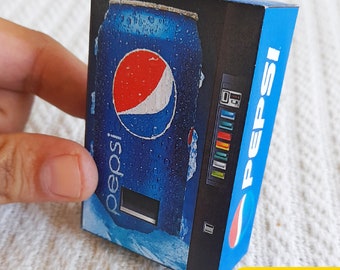 Miniature Pepsi Vending Machine DIY Template - Digital Download File - PRINTABLE miniature dirnk vending machine