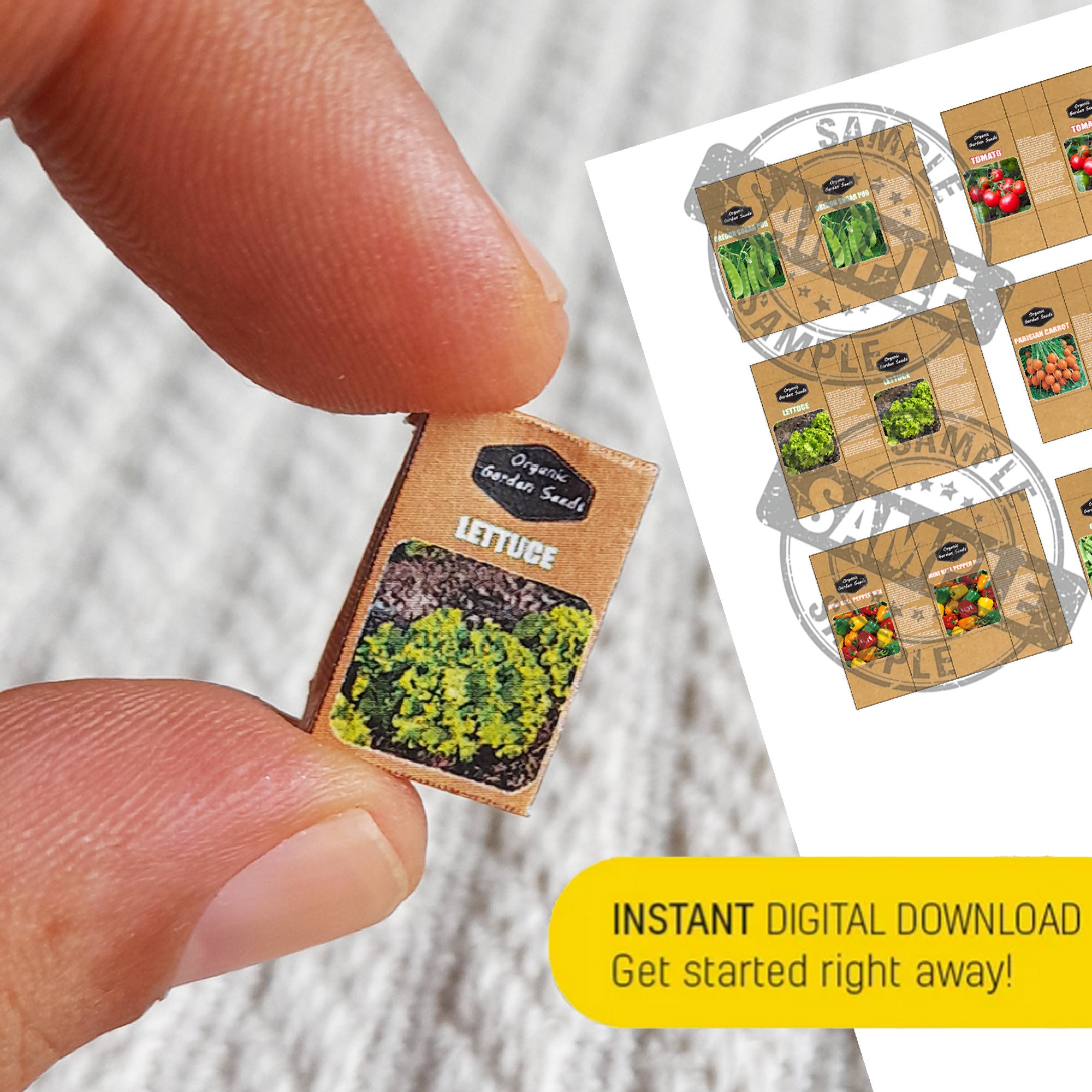 9 Style Miniature Seeds Package Printable File Digital Download - Etsy