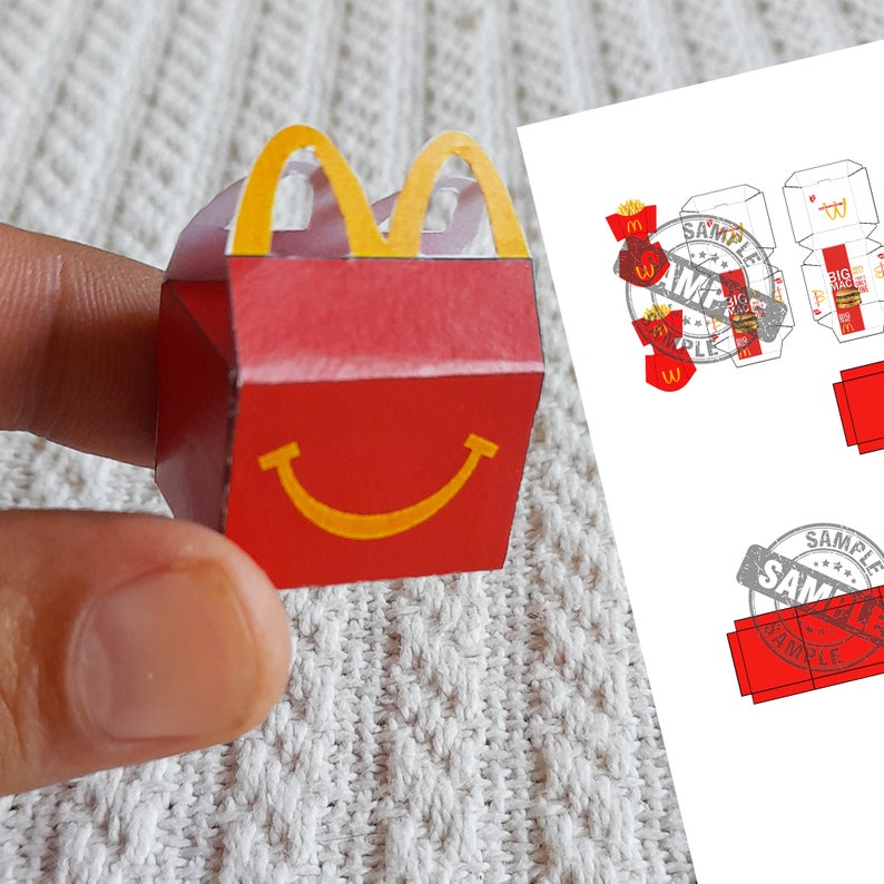 Miniature Food Mc Donalds Menu Template PRINTABLE File DOWNLOAD Digital ...