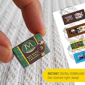 8 Different Miniature Ice Cream Box Templates Digital download Printable Miniature Ice Cream Boxes