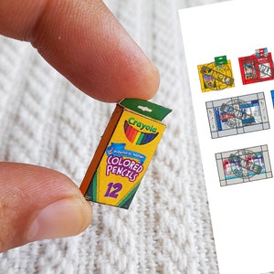 Miniature Back To School Item Templates { 8 Style Miniature Boxes } Printable Digital File ,Digital Prints ,DIGITAL Download