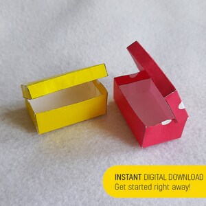 Mini Shoe Box Templates || Miniature 4 Different Colour Shoe Box ...