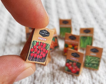 Printable Miniature Seed Packets Digital File Printable Sheet for ...